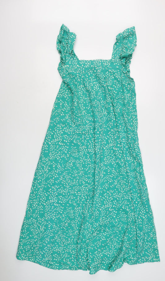 Joules Women's Green Floral Dress, Size 8