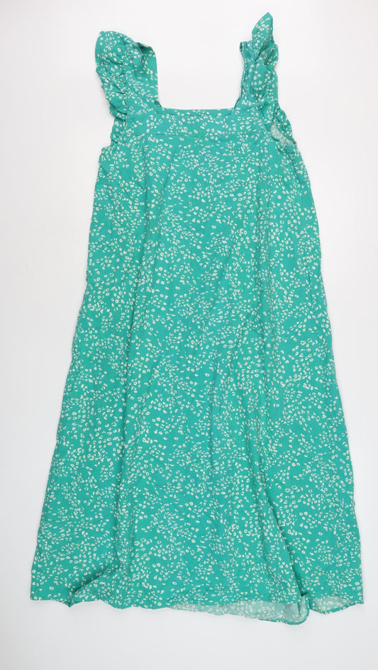 Joules Women's Green Floral Dress, Size 8