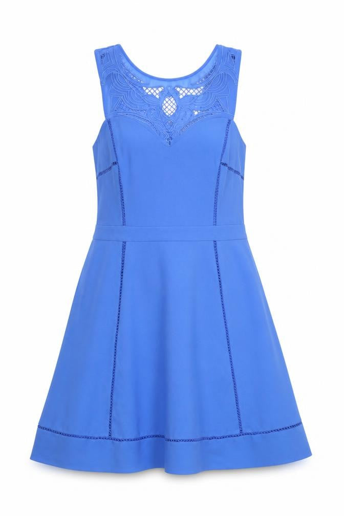 Warehouse Women's Blue A-Line Dress, Size 16
