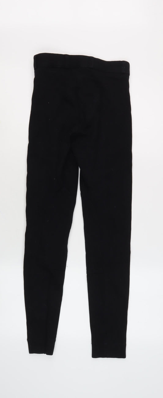 Whitaker Girls Black Slim Trousers Size L Cotton Blend