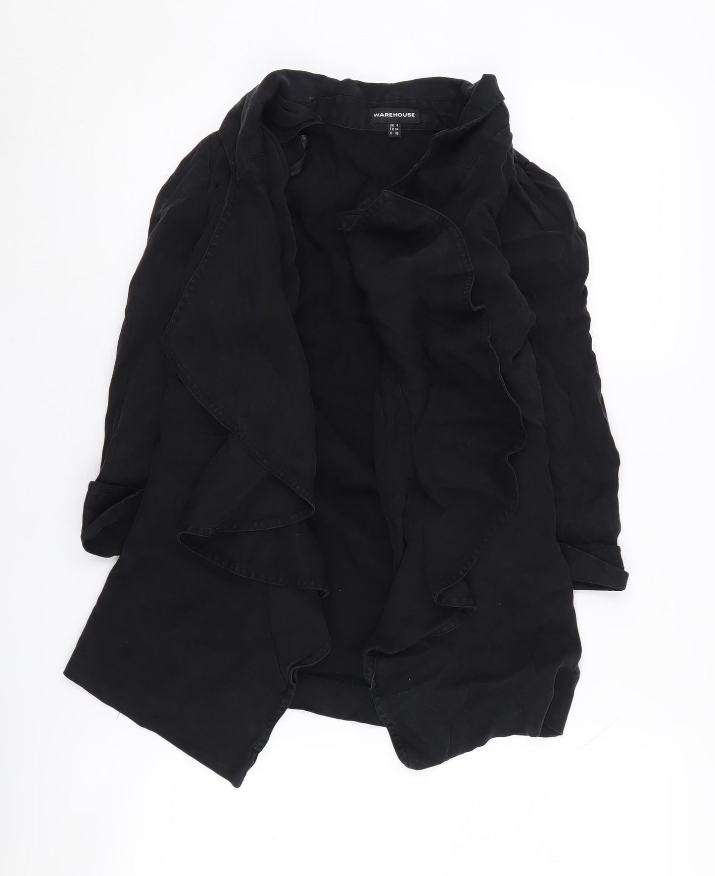 Warehouse Women’s Black Blazer, Size 6, Relaxed Fit