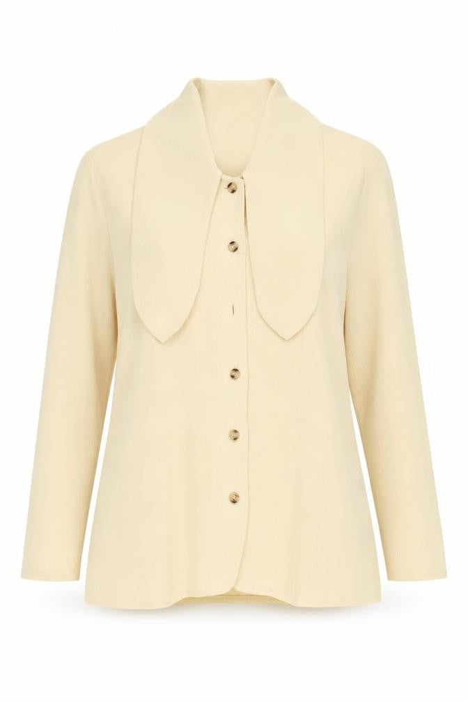 Womens UK Size 12 BASSINI Beige Polyester Button-Up