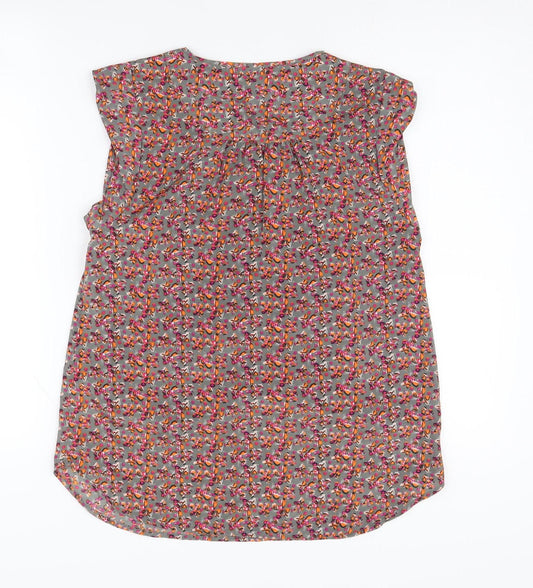 Vero Moda Women's Floral Bow Blouse, Multicoloured, M