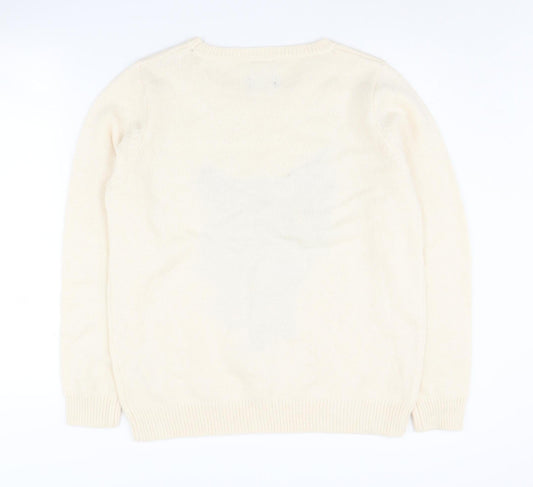 Disney Women's Beige Bambi Pullover Jumper UK 16