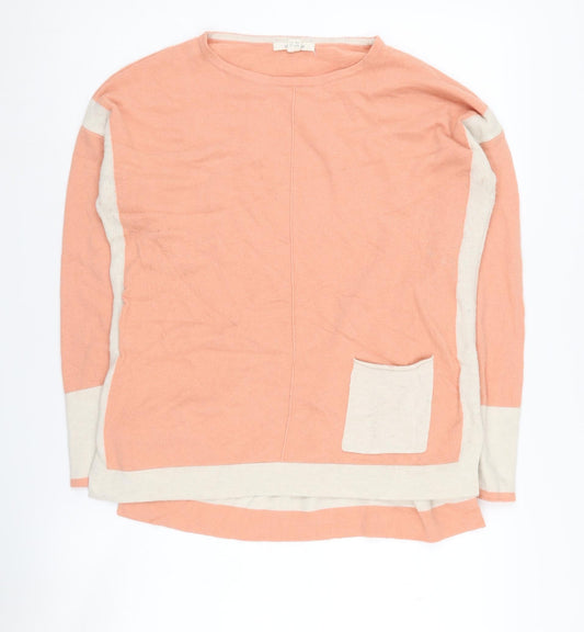 White Stuff Women's Pink Crew Neck Jumper, Size 12