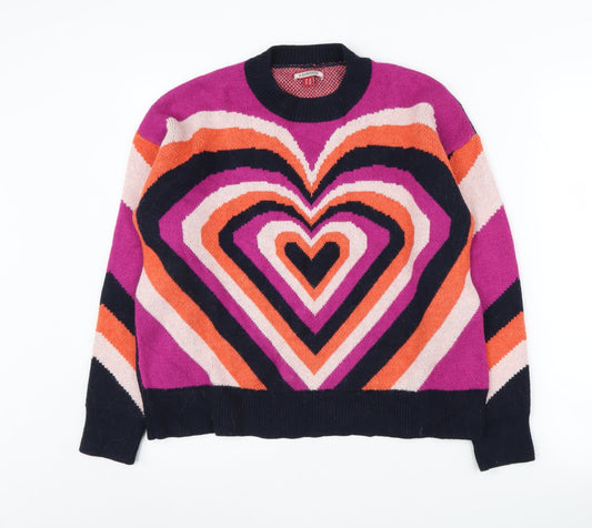 Joe Browns Women's Multicoloured Geometric Pullover Jumper Size 16