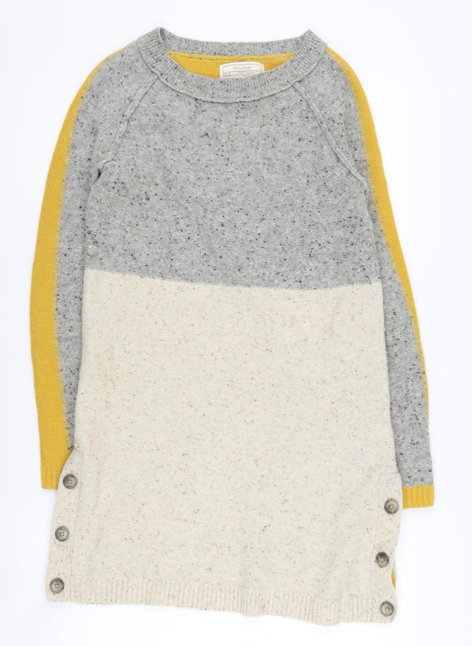 White Stuff Women’s Grey Wool Jumper Dress Size 10