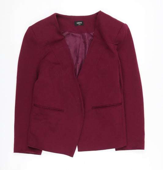 Oasis Women's Red Slim Fit Suit Jacket Size 10