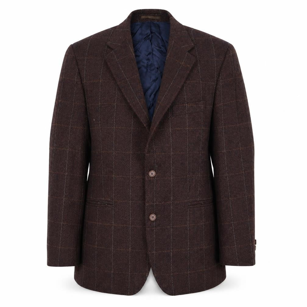 Mens 40 Chest Regular Magee Brown Two-Button Blazer