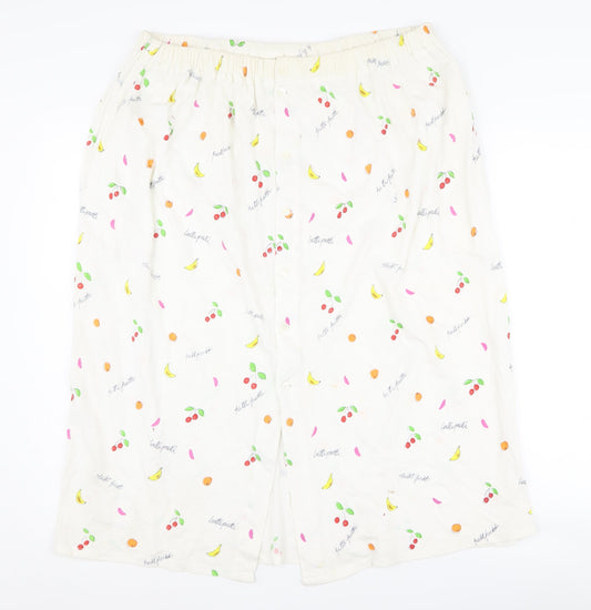 Marc O'Polo Women's Ivory Cotton Fruit Skirt S
