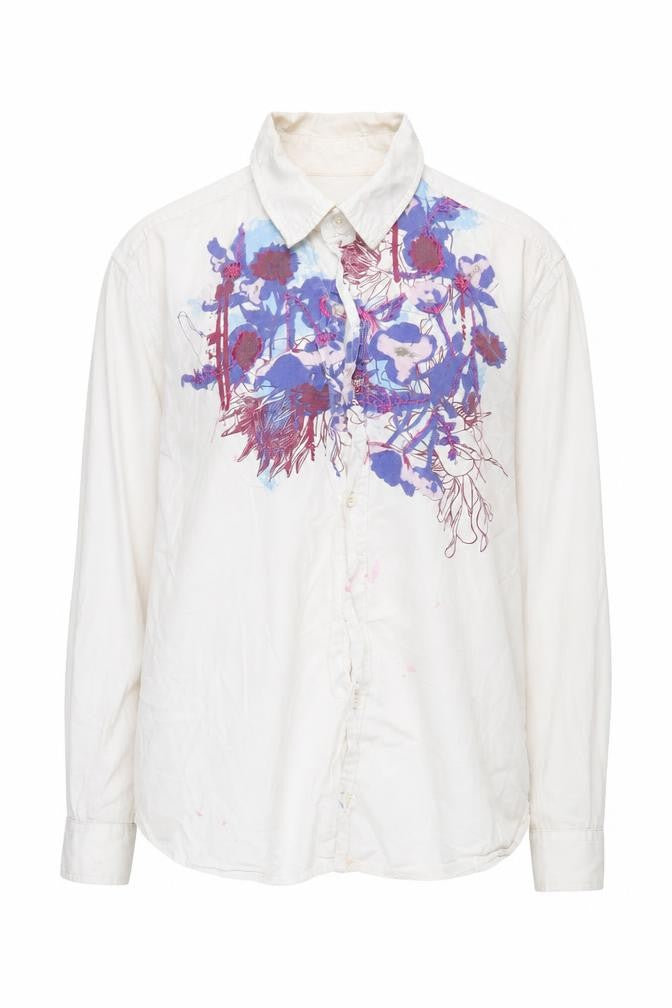 Unisex Adultss UK Size L Joe Browns White 100% Cotton Button-Up