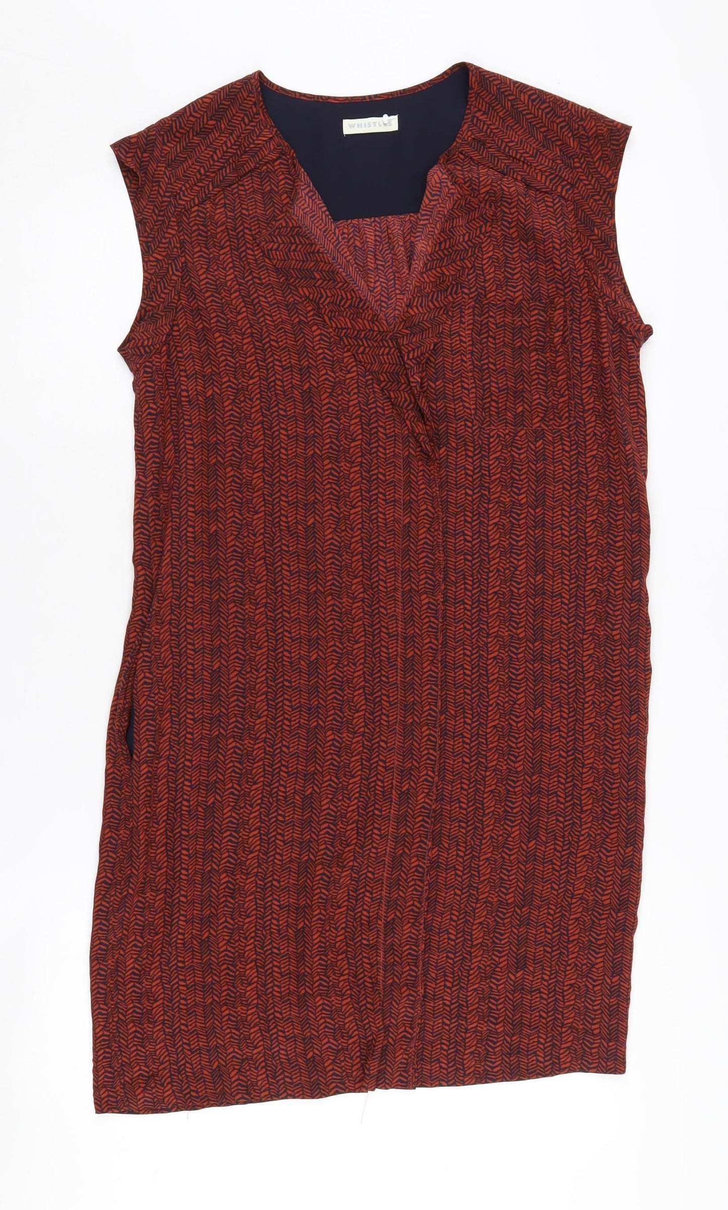 Whistles Women's Multicoloured Silk Shift Dress Size 8