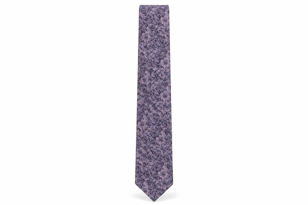 Marks and Spencer Men's Purple Silk Floral Tie