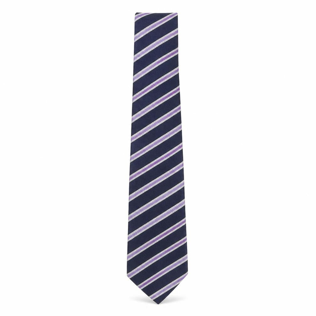 Berwin & Berwin Men's Blue Striped Silk Tie