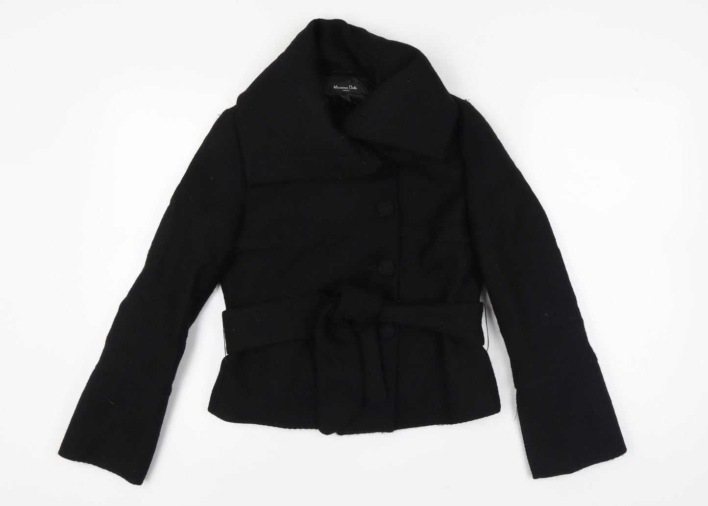 Massimo Dutti Women's Black Wool Jacket M