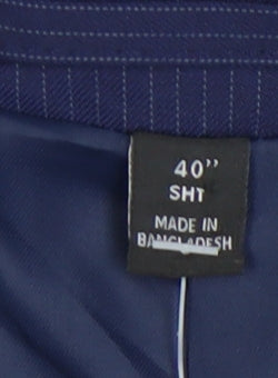 Marks and Spencer Men's Blue Suit Jacket - Size 40 Short