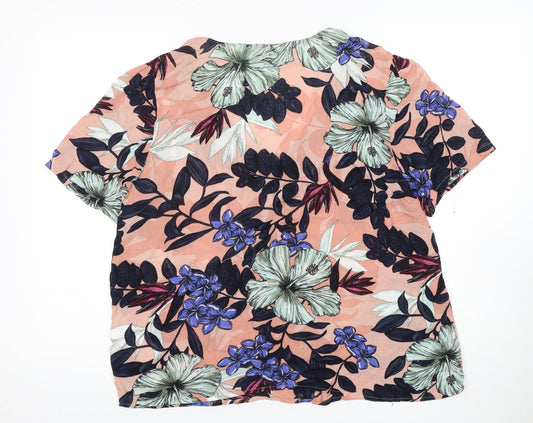 Vero Moda Women's Multicoloured Floral Button-Up Blouse XL