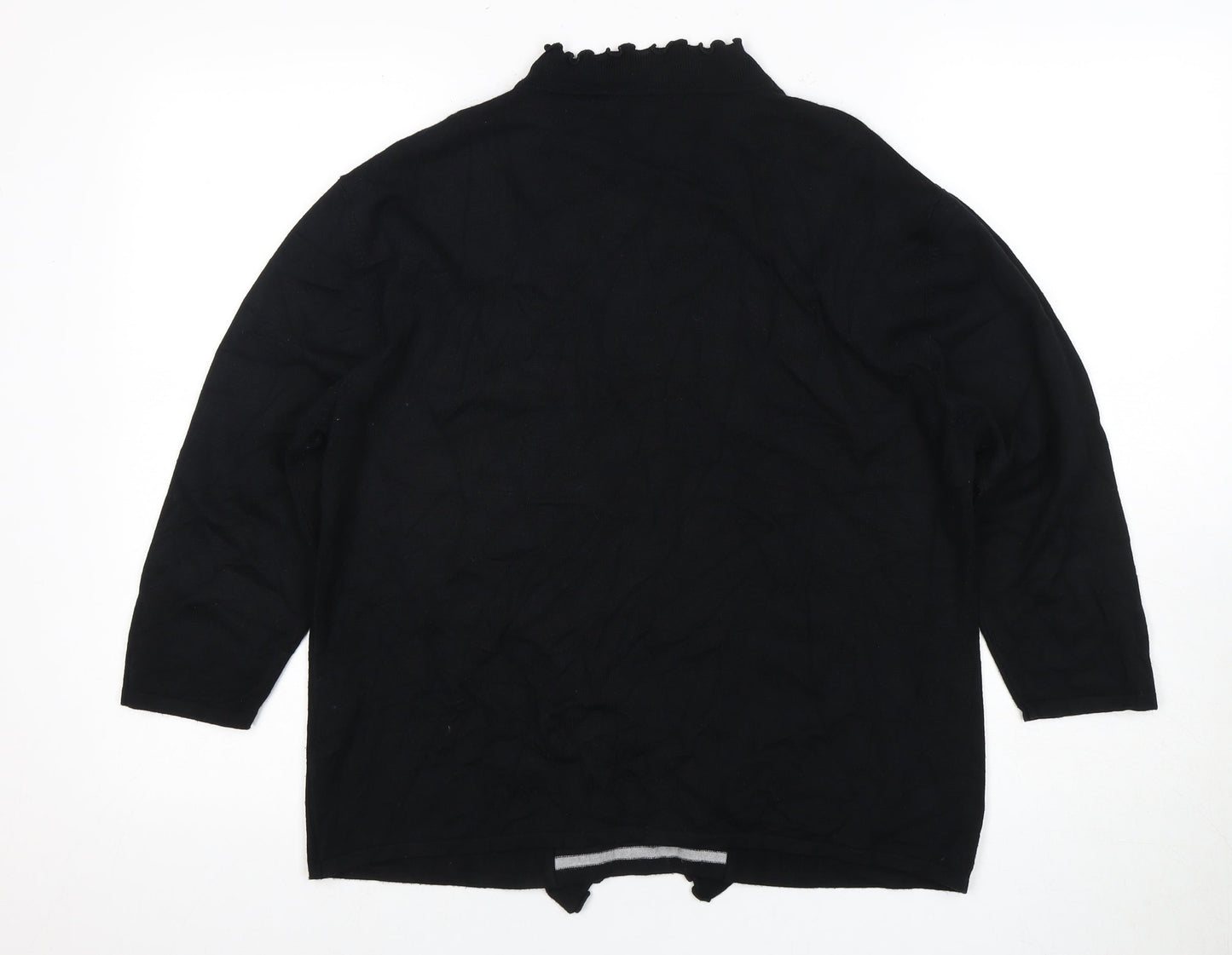 Emma Morgan Black Button-Up Striped Women's Top L