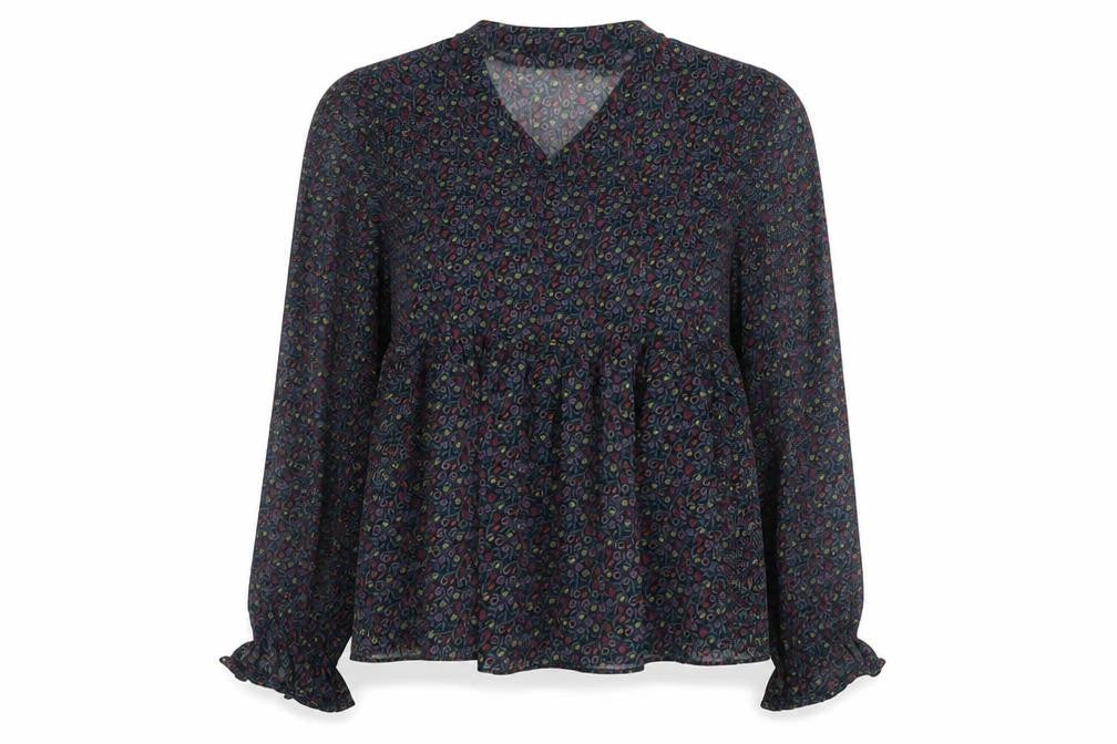 Zara Women's Floral Blouse, Size 8, Multicoloured