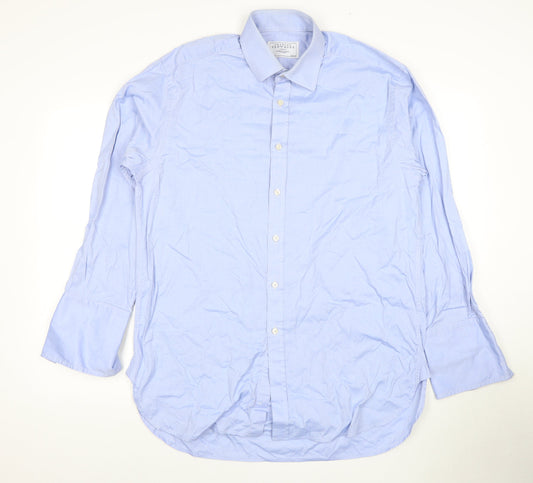 Charles Tyrwhitt Men's Blue Dress Shirt, Long Sleeve, 41 cm