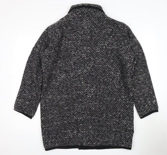 Asos Women's Black Mid-Length Wool Coat Size 14
