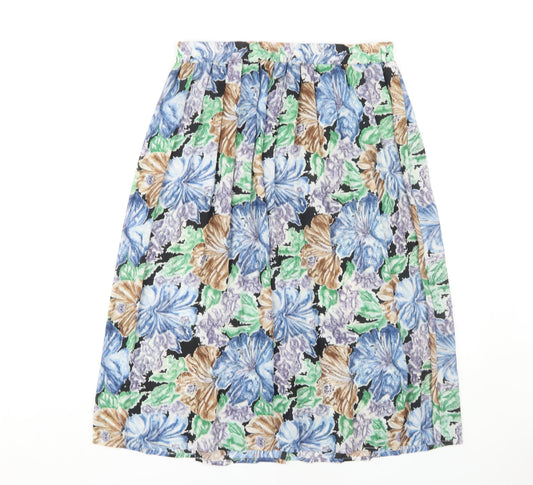 Canda Women's Multicoloured Floral Skirt Size 14