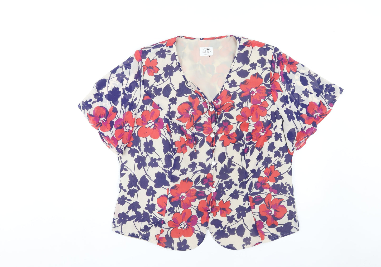 Eastex Women's Multicoloured Floral Blouse Size 20