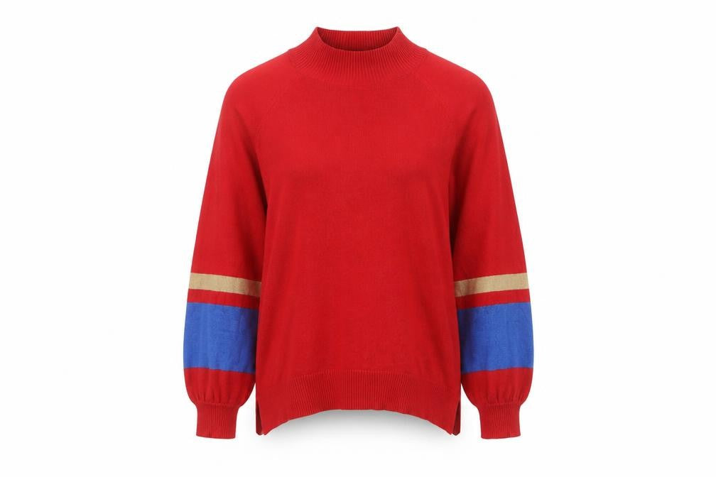 Next Women's Red Mock Neck Pullover Jumper, M