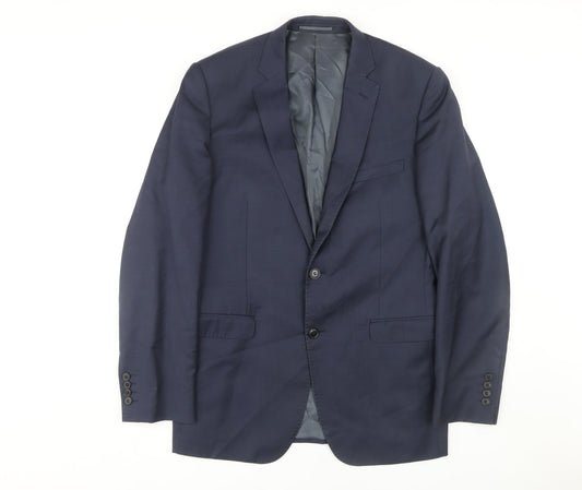 Moss 1851 Men's Blue Suit Jacket, Size 40L