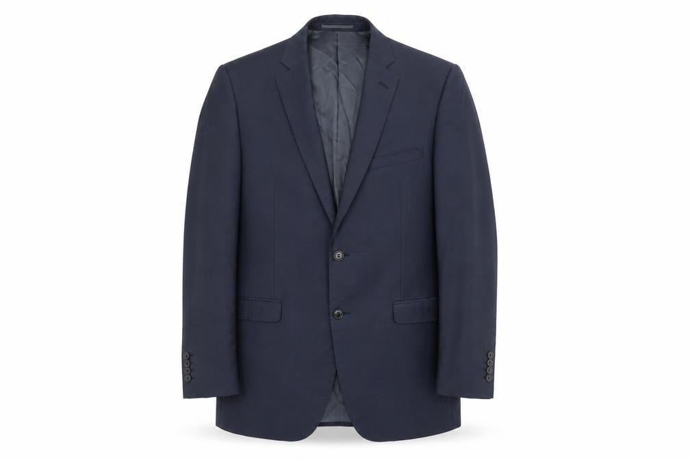 Mens 40 Chest Regular Moss 1851 Blue Two-Button Suit Jacket