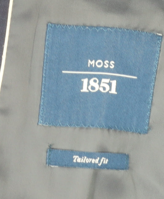 Moss 1851 Men's Blue Suit Jacket, Size 40L