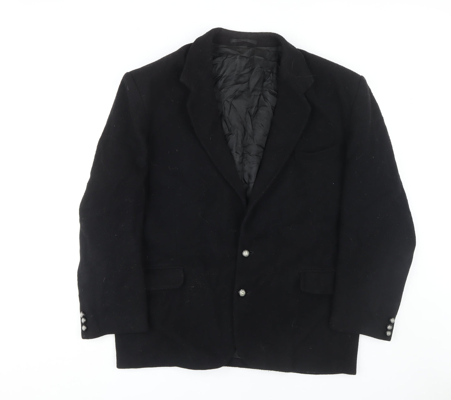 Classic Men's Black Wool Blazer 42R Jacket