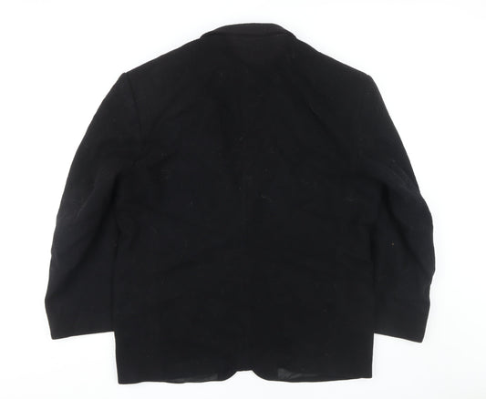 Classic Men's Black Wool Blazer 42R Jacket