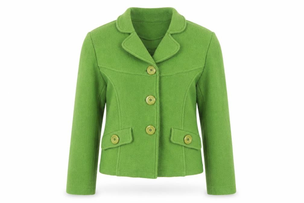 Lisa International Women's Green Wool Jacket M