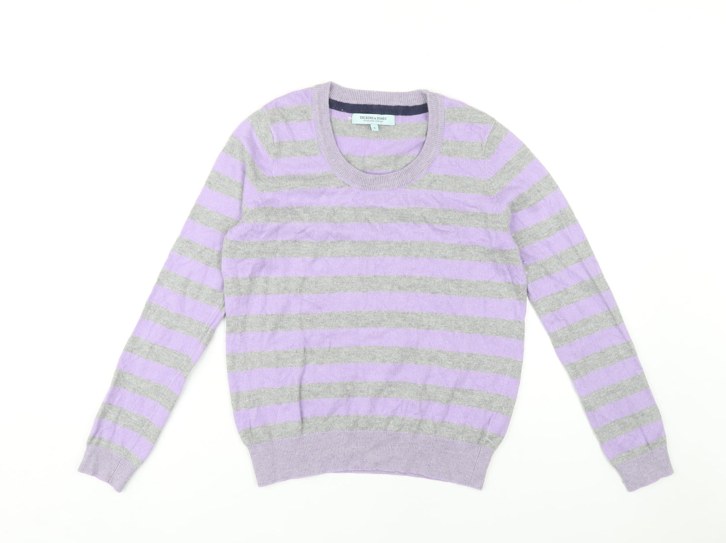 Dickins & Jones Women's Multicoloured Striped Pullover, Size S