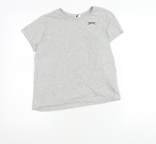 Slazenger Boys Grey T-Shirt, 11-12 Years, Casual, Short Sleeve