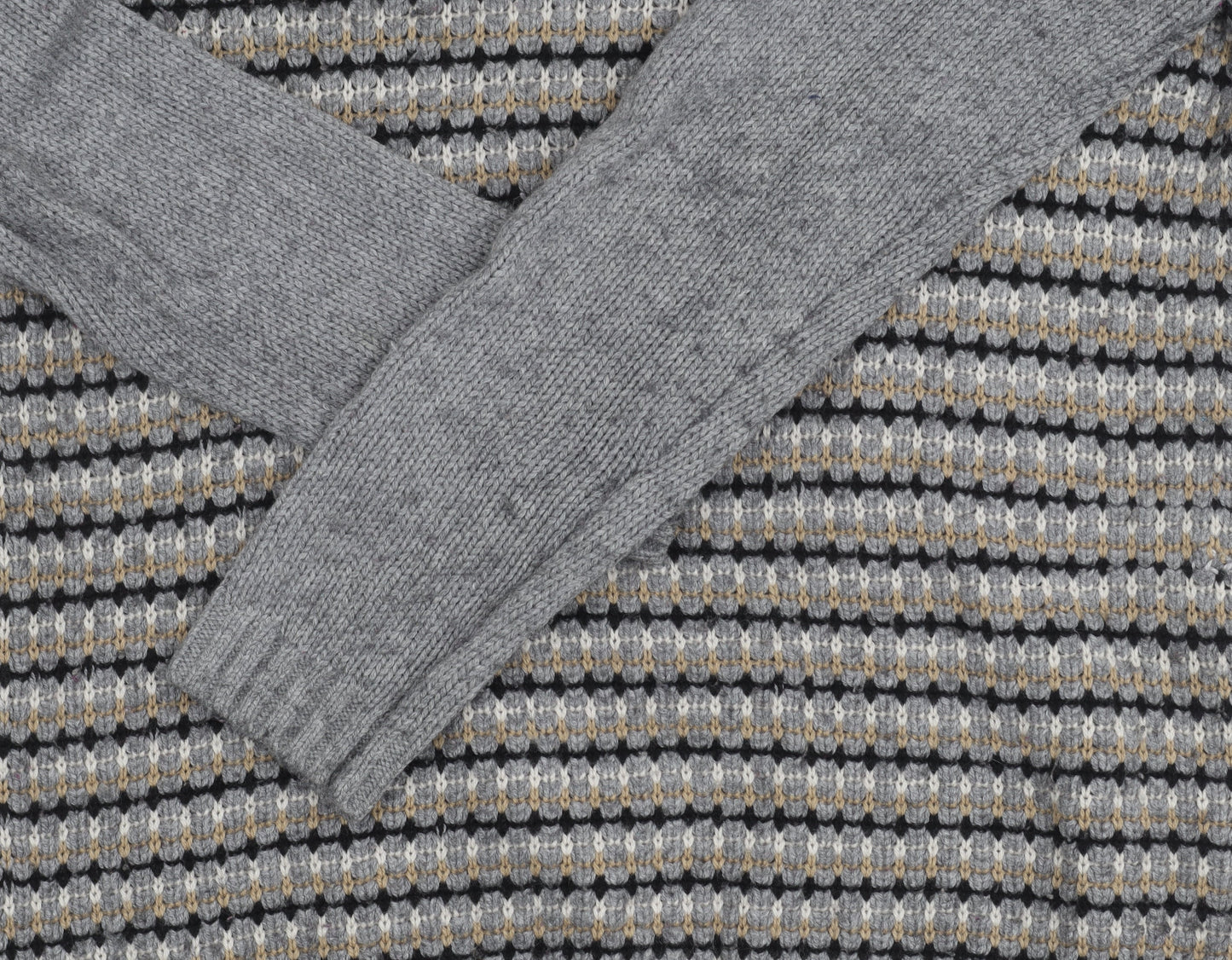 Boden Women's Grey Striped Wool Pullover Jumper Size 12