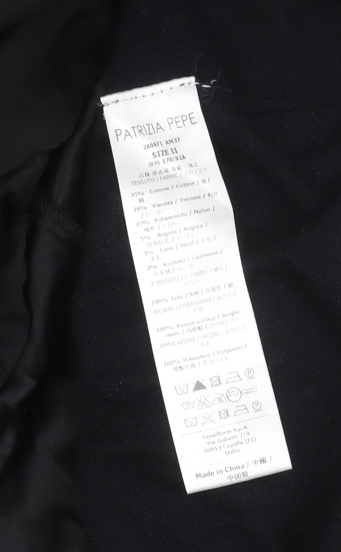 Patrizia Pepe Women's Black Dress, Size 6, Elegant Style