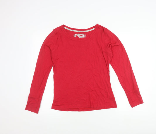 Fat Face Women's Red Long Sleeve T-Shirt Size 16