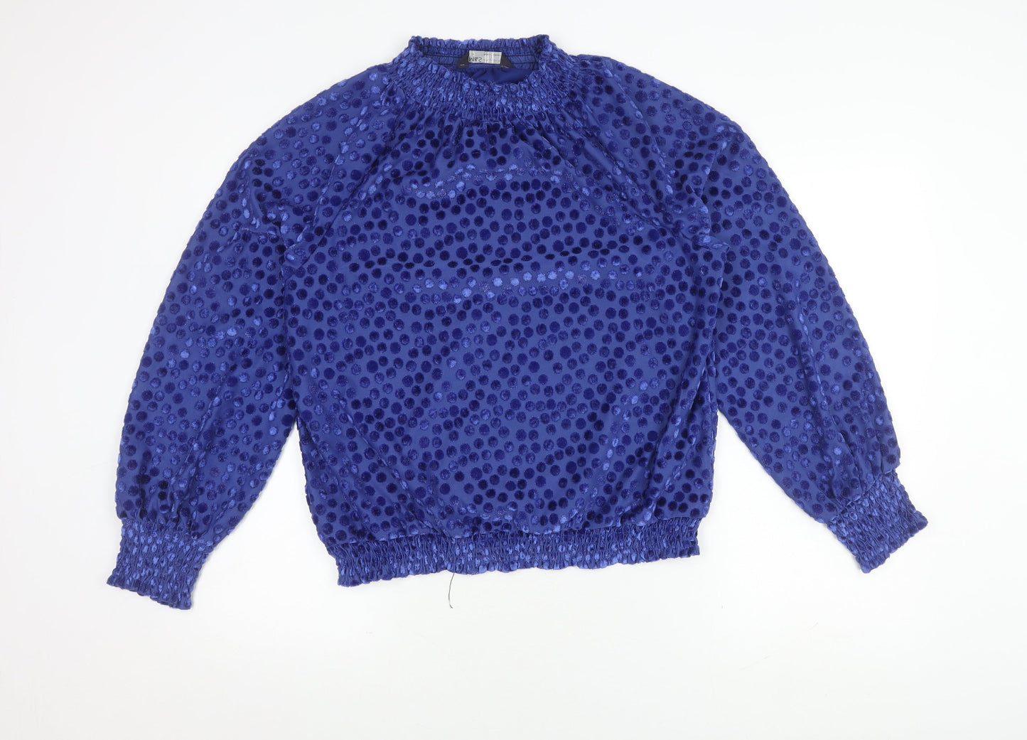 Marks and Spencer Blue Polka Dot Women's Top Size 14