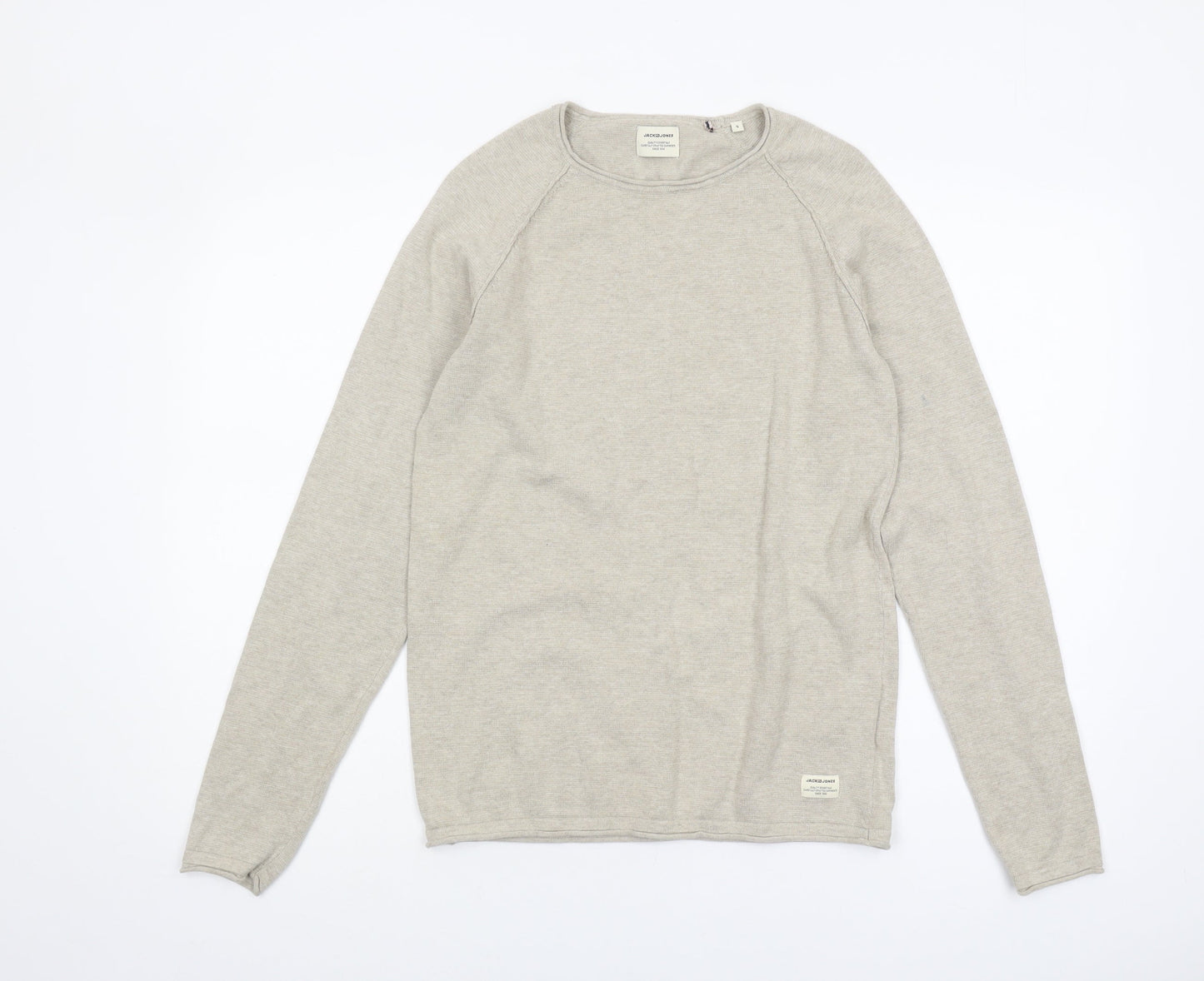 Jack & Jones Men's Beige Pullover Jumper Size S