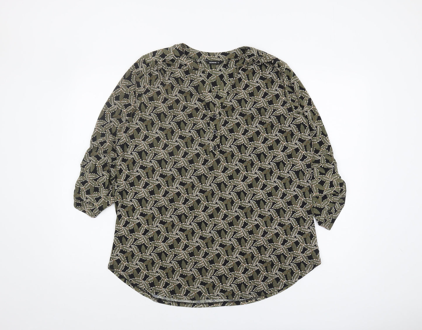 Roman Women's Multicoloured Geometric Blouse Size 14