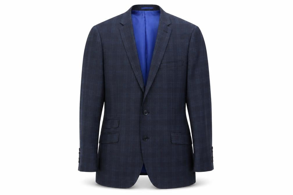 Mens 44 Chest Regular Fellini Blue Two-Button Blazer