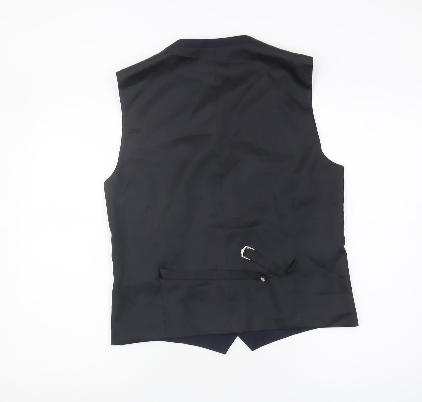 Next Men's Blue Check Suit Waistcoat 40 R