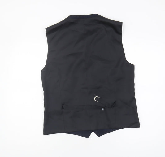 Next Men's Blue Check Suit Waistcoat 40 R