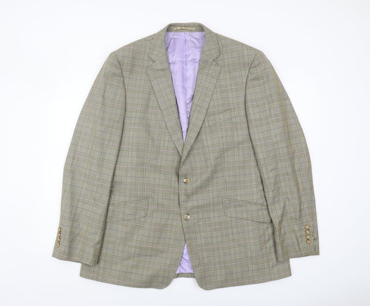 Magee Men's Multicoloured Check Blazer 44R Regular