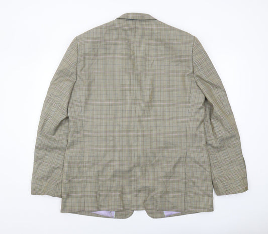 Magee Men's Multicoloured Check Blazer 44R Regular