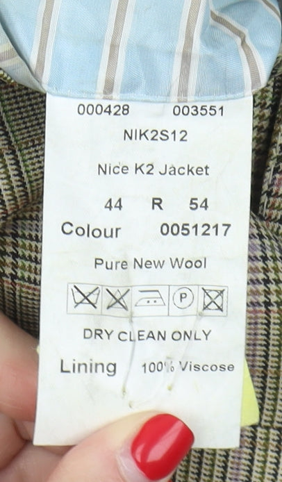 Magee Men's Multicoloured Check Blazer 44R Regular