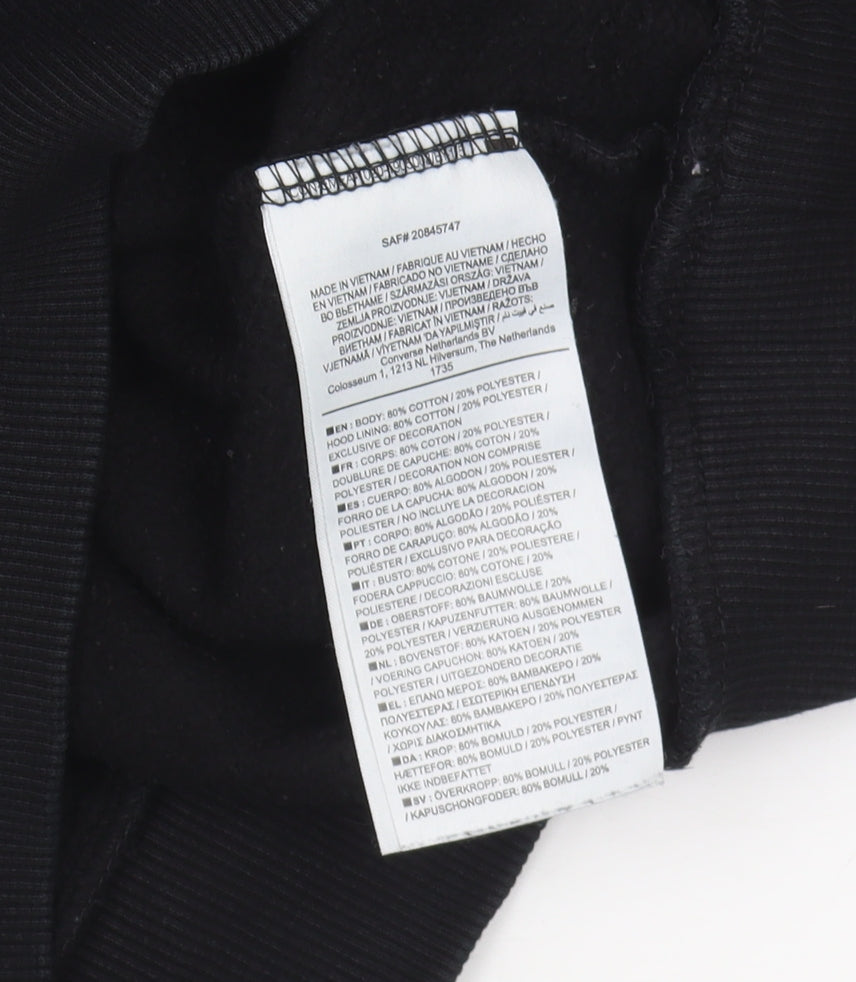 Converse Unisex Black Pullover Hoodie M