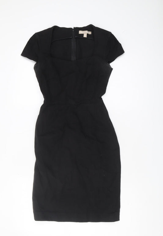 Banana Republic Black Sheath Dress Women XS Short Sleeve